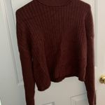 PacSun LA Hearts Ribbed Cropped Mock Neck Brown Sweater Photo 2