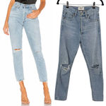 AGOLDE  Jamie Jeans High Rise Classic Denim Shakedown Light‎ Wash Blue Size 23 Photo 1