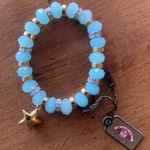 Juicy Couture  Stretch Blue/Teal Beaded Charm Bracelet with Dangling Star Charm Photo 3