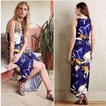 Anthropologie Weston  sleeveless purple floral tulip hem maxi dress Photo 1