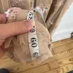 Mac Duggal  9086 Embellished High Neck Flutter Sleeve Gown Size 6 Nude Pink Photo 5