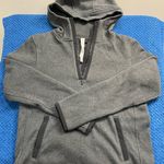 Lululemon Athletica Gray/Black It’s Fleecing Cold Pullover Hoodie Half zip Photo 2