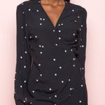 Brandy Melville  Bernice Wrap Around Mini Dress in Black And White Sz S Photo 0