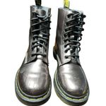 Dr. Martens  13499 Platinum Pewter Metallic 8 Eye Boots Women's US 6 EU 37 #S139-8 Photo 1