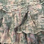 Skylar + Madison Pink and Green Smocked Ruffle Tiered Top Size Medium Photo 1