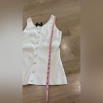 Theory  Button Up Tank Top ivory size small Photo 7