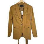Banana Republic NWT  Women’s Drapey Twill Blazer in Horse Hair Brown Size 12 Photo 2