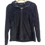 Black Diamond  Black Long Sleeve Fleece Zip Up Hoodie Size Medium Photo 0