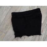 SheIn NEW women's medium black destressed denim jean shorts Photo 1