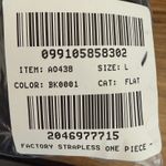 J.Crew NWT  Strapless One-piece Swimsuit Bathing Suit in Black Sz L AO438 Photo 8