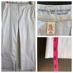 Gap Perfect Khaki Women's Size 8L Wide Leg Pants Beige Cotton Blend Y2K School Photo 13