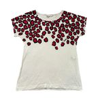 Diane Von Furstenberg  white, red & black cotton falling stones tee Photo 13