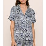 Eberjay NWT Eberjey x Casa Del Sol Silk Pajama Top Sz. S Photo 1