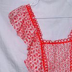 Sugar Lips Red White Eyelet Lace Ruffle Sleeve Top size small Photo 2