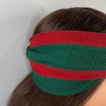 Gucci Web Knot Knit Wool Twist Red & Green Headband Made in Italy. Photo 5