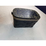 VTG Pappagallo Black Woven Basket Purse with Gold Detail and Red Gingham Lining Photo 5