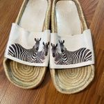 Ras Zebra Print Leather espadrilles Size 39 US Size 8.5 Black Photo 4