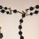 Germany Vintage Black & Gold Tone Double Strand Beaded Boho Necklace Photo 4