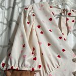 River Island  Cream Blouse with Red and Pink Hearts Photo 3