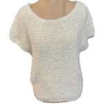 Vince Camuto ‎ Ivory Gold Fuzzy Sweater Poncho XS Photo 0