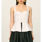 Reformation The Collection Truro Top Size 4 White Bustier Corset Zip Front Tank Photo 1