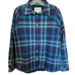 Orvis  flannel shacket blue plaid women's medium Photo 0