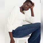 Madewell  Crepe Square-Neck Puff-Sleeve Top Antique Cream 2X NWT Photo 1