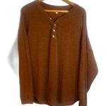 Wishlist Rusty Orange Vneck Button Detail Boxy Oversized Slouchy Sweater Sz M/L Photo 0