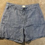 A New Day  Shorts Womens Sz 4 Chambray Blue Mid Rise Utility Pockets Casual Photo 0