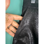 Skies Are Blue Women's  Black Snakeskin Faux Leather Mini Skirt XS Photo 1