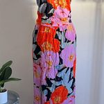 Loft  Red and Purple Floral Maxi Dress Photo 0