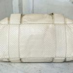 Jimmy Choo Python Suede/Leather Mahdi cream Double Top Handle Satchel Handbag Photo 7