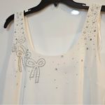 Karl Lagerfeld NWT  White Sleeveless Dress with diamond bow embellishment. Size 6 Photo 1