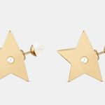 Christian Dior DIOR TRIBALES Earrings Star Gold-Finish Metal and White Resin Pearls Photo 1
