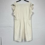 Ann Taylor Cream Flutter Sleeve Sheath Dress Womens 14 Light Academia Mini Photo 9