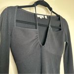 ALC Frank A.L.C. Annabelle Cross-Front Rib Knit Top in Black Photo 2