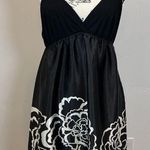 Rue 21 Vintage Y2K  Floral Mini Dress Black White Sleeveless Casual Party Size M Photo 0