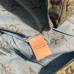 HANNAH Carmen open back printed cotton poplin maxi dress Turquoise Blue Size L Photo 6