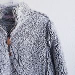 Pink Lily  Sherpa Quarter Zip Closure Pullover Jacket Photo 3