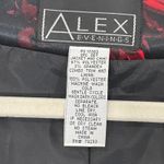 Alex Evenings  Black Red Rose Floral Print Jacket Camisole Set Women's XL Photo 4