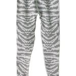 NWT Nux Active One By One Ribbed Zebra Print Athletic Cropped Leggings Size XS White Photo 1