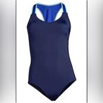 Lands' End NWT  Racerback One Piece Deep Sea Navy size 12 Photo 3