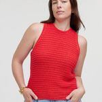 Madewell Crochet-Knit Crewneck Sweater Tank Size Small Photo 0