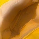 Gabaany Yellow Quilted Tote Bag NWT Patent Shine Rope Handle Y2K Festival Photo 3