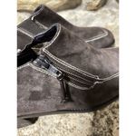 DONALD J. PLINER Audra Brown Suede White Stitching Side Zip Loafers Shoes 7 Photo 7