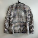 The Fold Kingswood Tweed Double Breasted Fringe Detail Blazer Jacket US 10 UK 14 Blue Photo 9