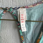 Raga Anthro  Botanic Enchantment Long Sleeve Mini Dress Green Metallic Floral M‎ Photo 6