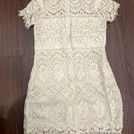 Free People  Cream Lace Dress Zip Back 2 Photo 0