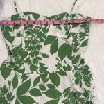 ZARA Strapless Green Leaf Print Dress with belt sz M Photo 4