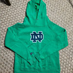 Jansport 🦄 Notre Dame Green Hoodie Womens Small Photo 0